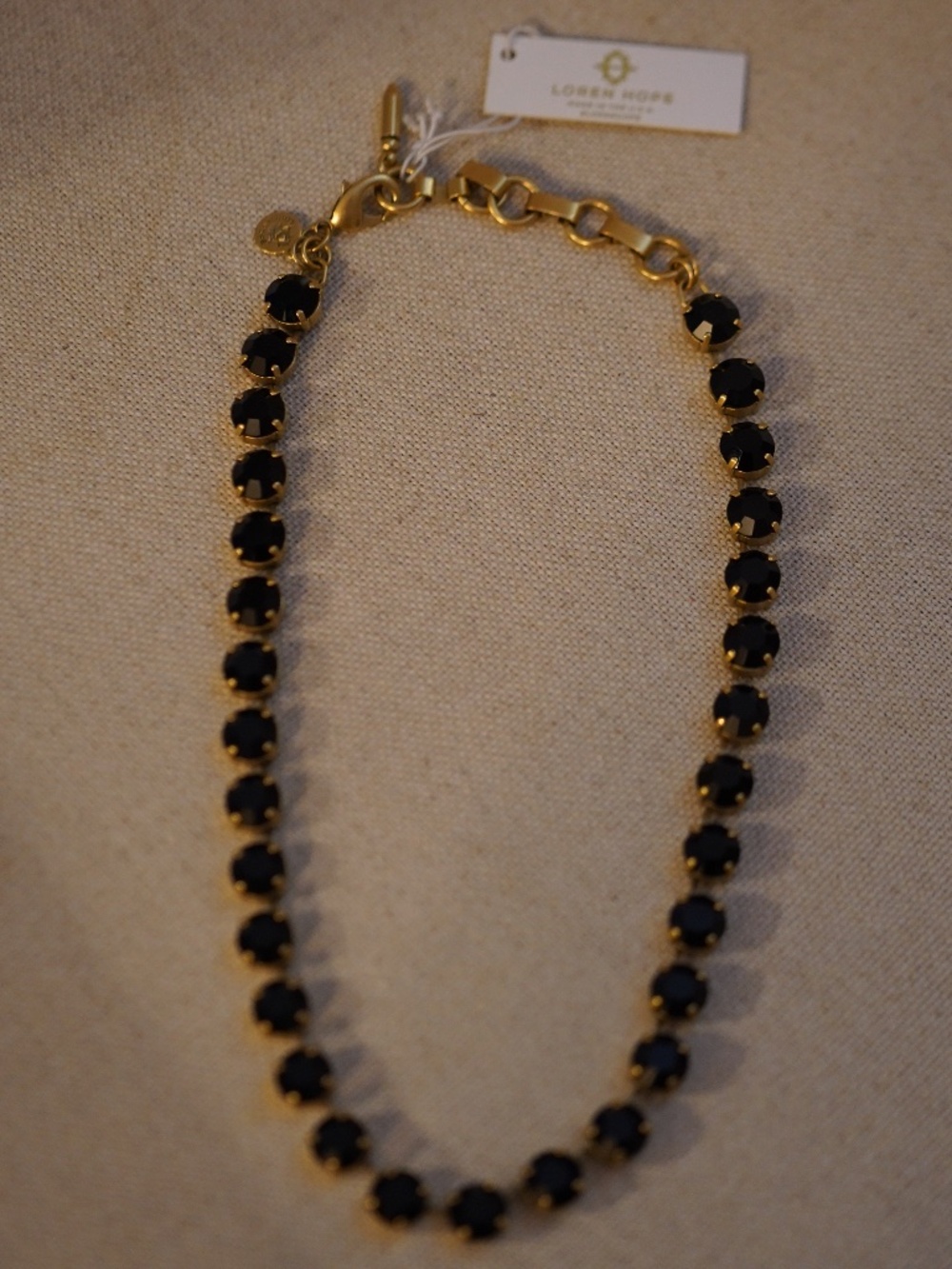 Loren Hope Kaylee Necklace in Jet Black Crystal NWT